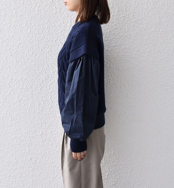 SHIPS Colors 「SHIPS Colors:〈手洗い可能〉ケーブル ドッキング ニット」|ニット・セーター|