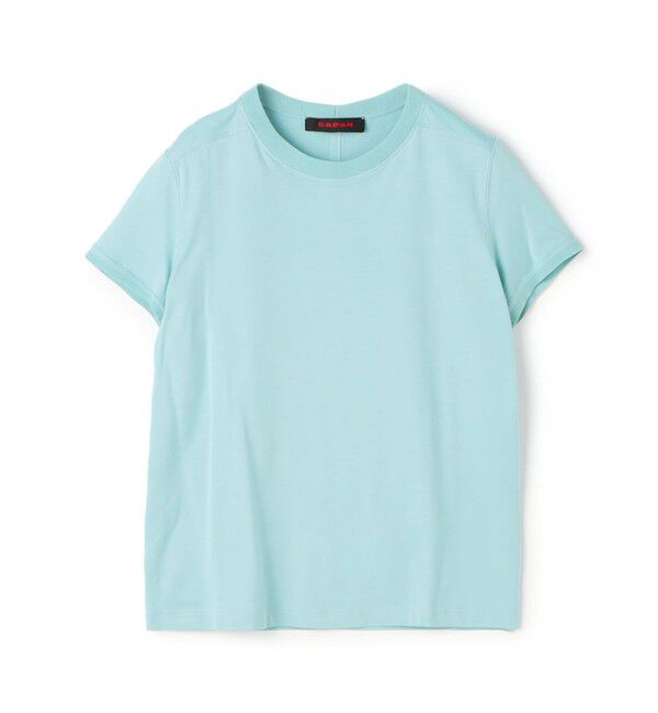 CABaN「コットン リブコンビクルーネックプルオーバー」|Tシャツ・カットソー|63 ライトブルー