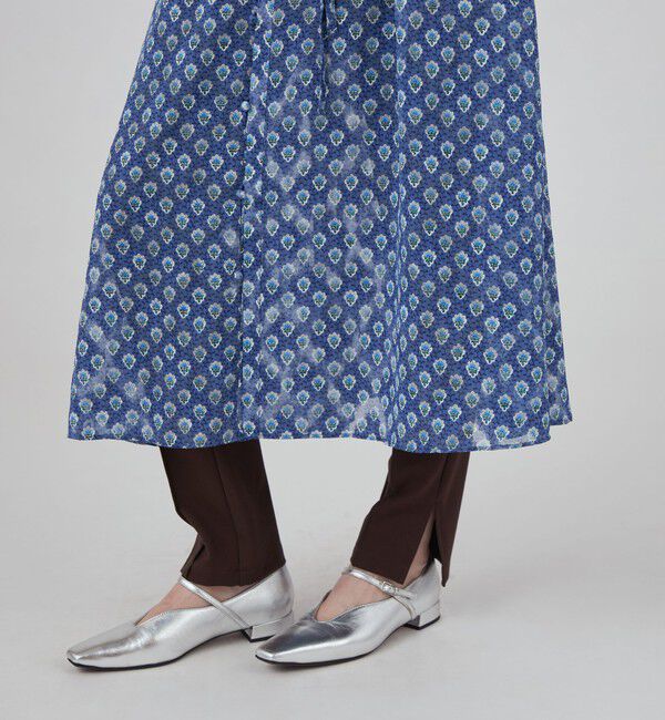 SOULEIADO「ポリエステルプリント フリルカラーワンピース」|ワンピース|