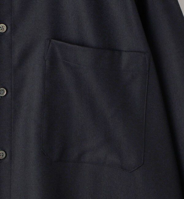 GALERIE VIE「ライトフラノストレッチ スタンドカラーシャツ」|シャツ・ブラウス|