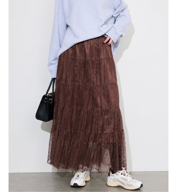 SLOBE IENA「レースティアードスカート」|スカート|