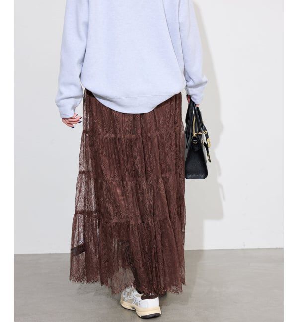SLOBE IENA「レースティアードスカート」|スカート|