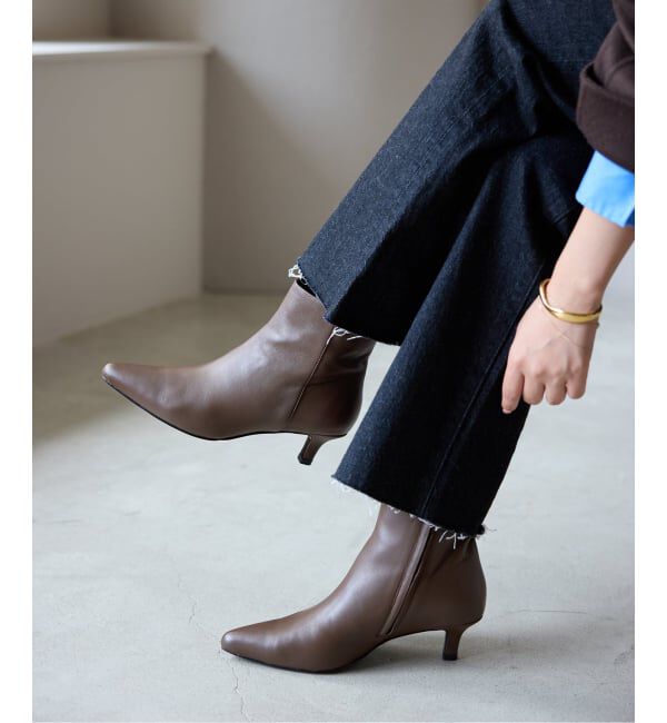 SLOBE IENA「《追加》SLOBE ポインテッドブーツ」|ショートブーツ|