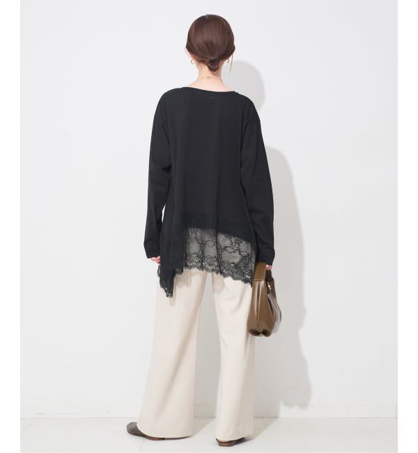 SLOBE IENA「《追加》レースコンビカットソー」|Tシャツ・カットソー|