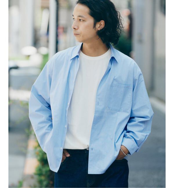 JOURNAL STANDARD relume「JAMES FABRIC / ジェームスファブリック ブルーハケメ ライトウェイトシャツ」|シャツ・ブラウス|