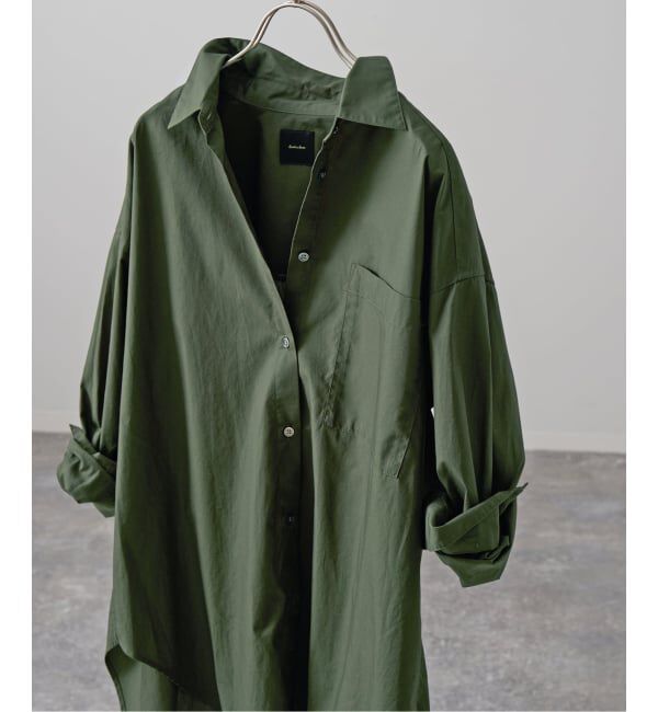 Spick and Span「《WEB限定 / 追加2》50コットンオーバーシャツ」|シャツ・ブラウス|カーキ