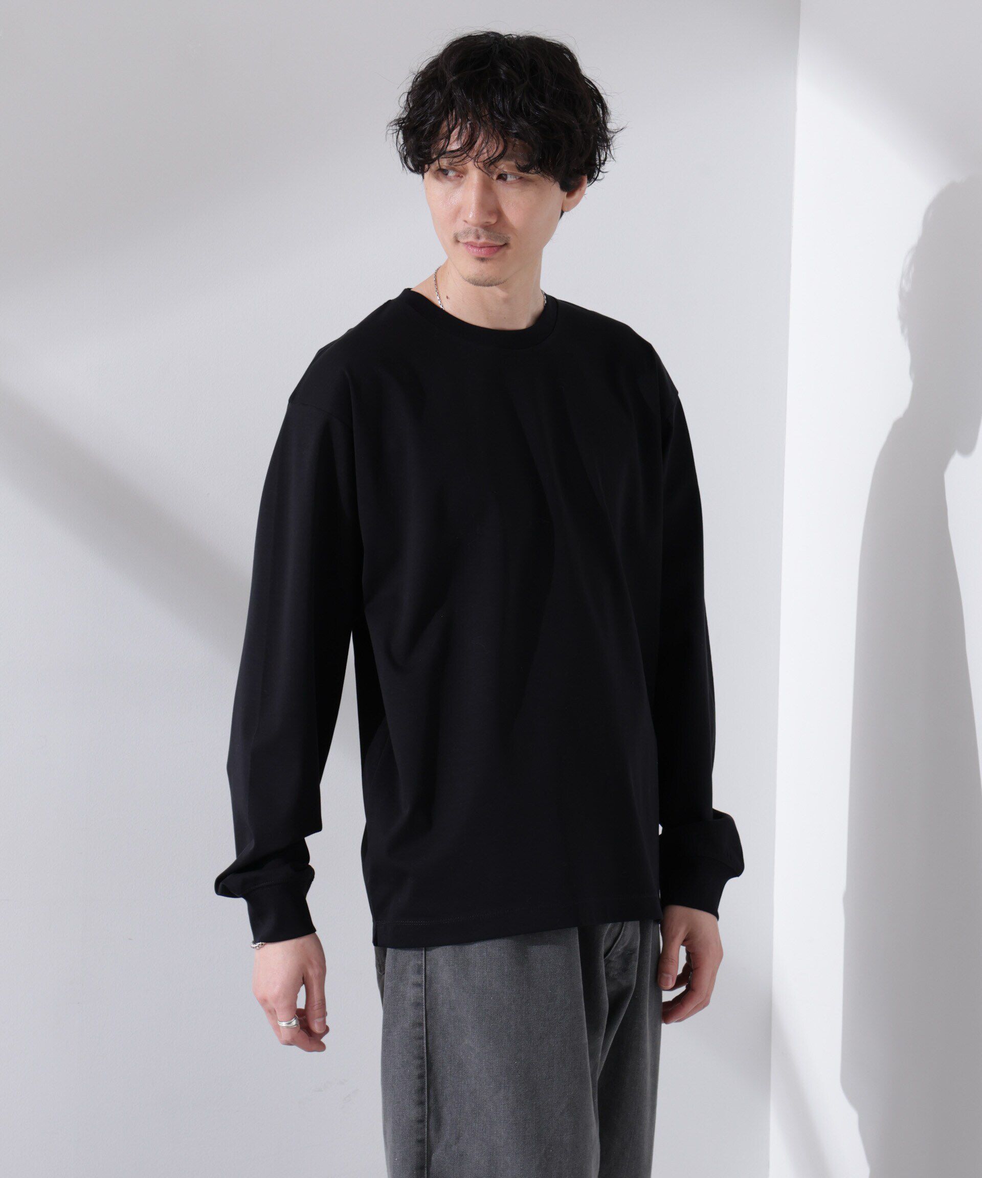 nano･universe「アンチスメル BIG クルーネックTシャツ 長袖」|Tシャツ・カットソー|