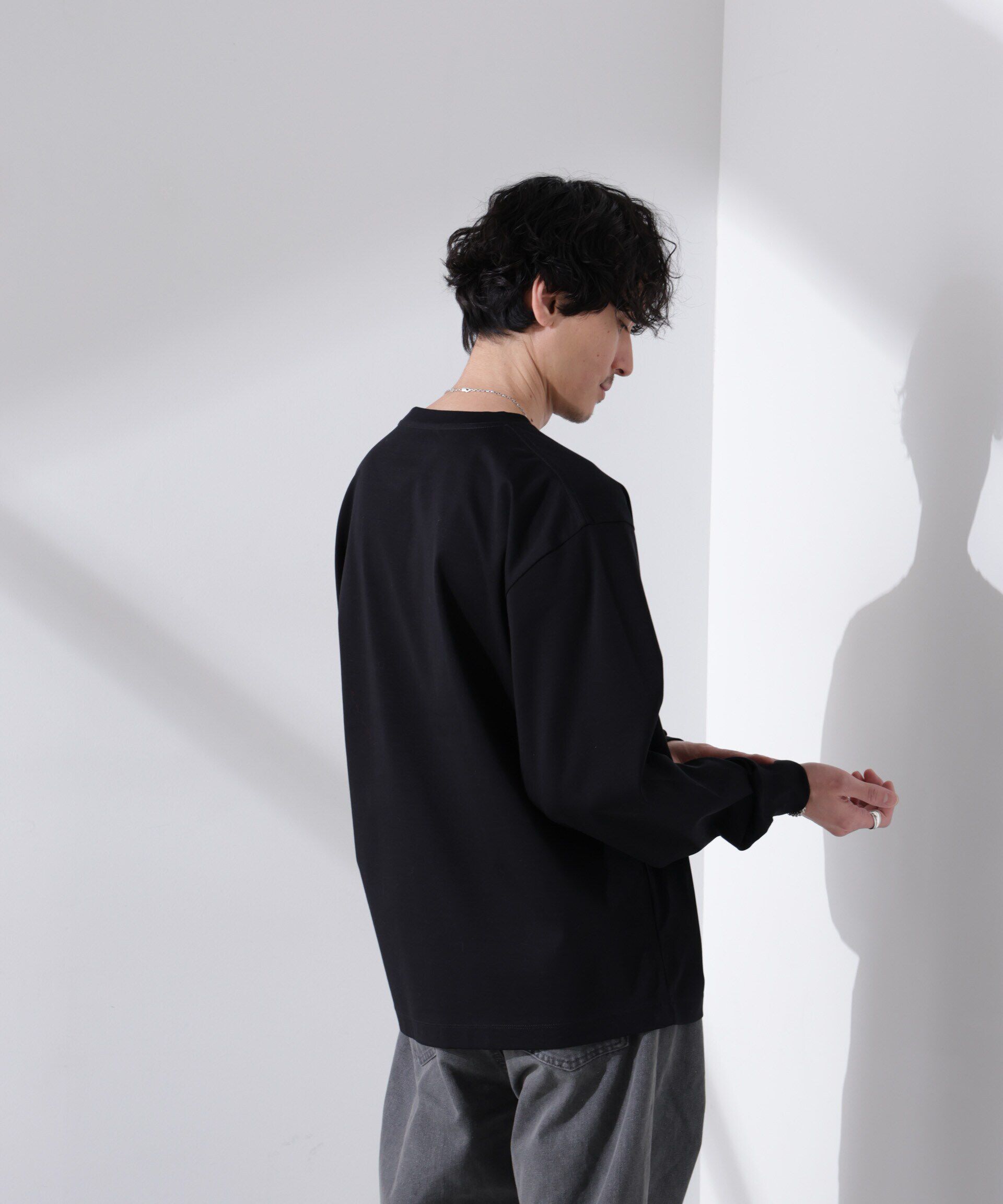 nano･universe「アンチスメル BIG クルーネックTシャツ 長袖」|Tシャツ・カットソー|