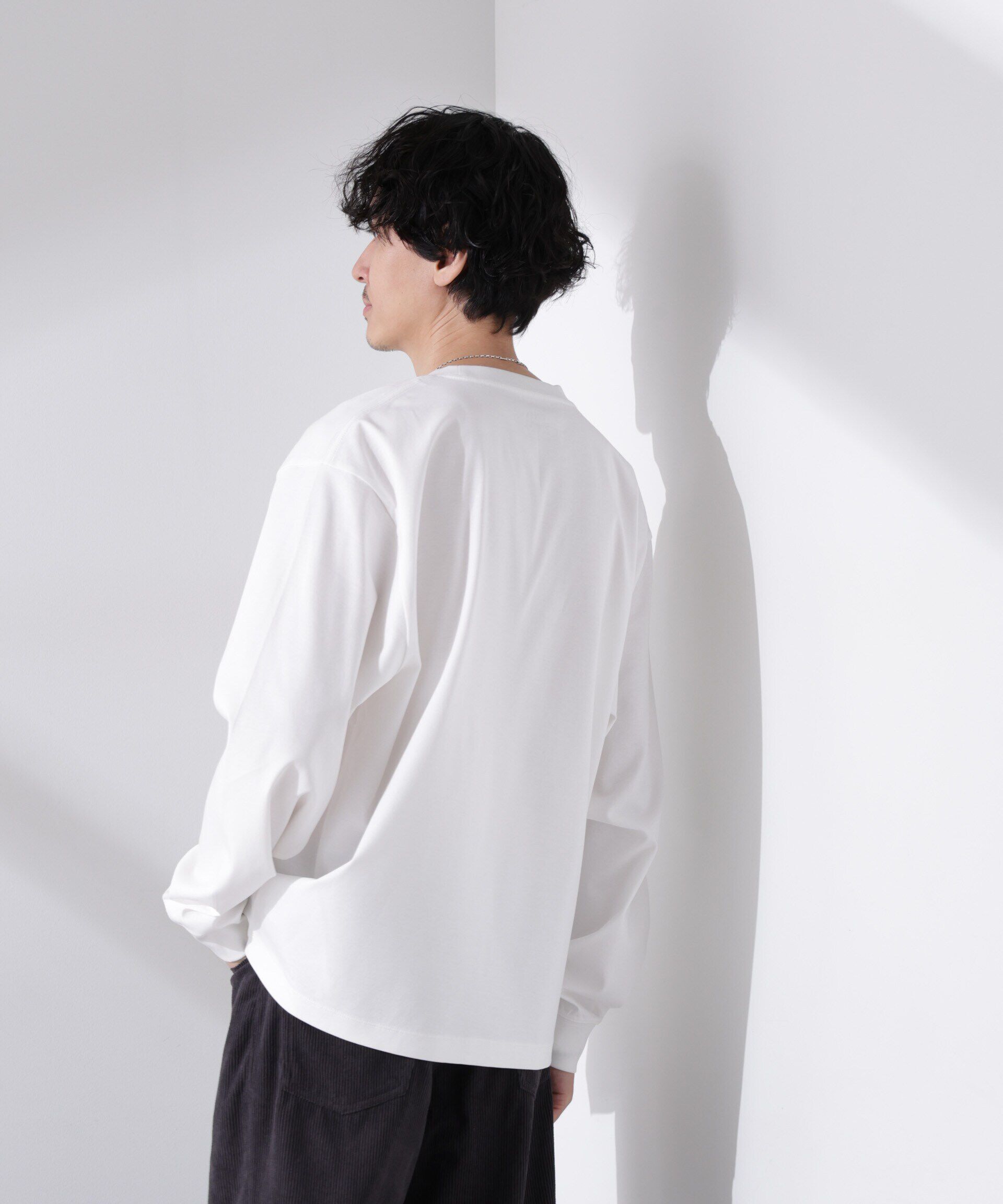 nano･universe「アンチスメル BIG クルーネックTシャツ 長袖」|Tシャツ・カットソー|