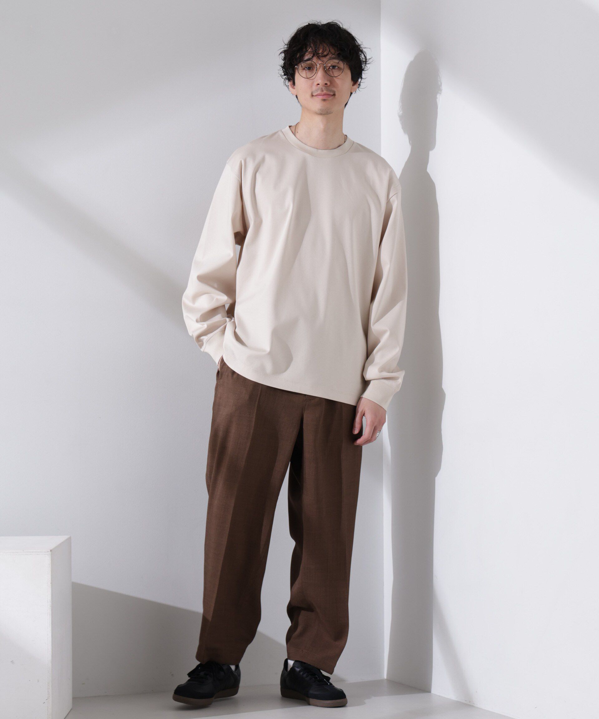 nano･universe「アンチスメル BIG クルーネックTシャツ 長袖」|Tシャツ・カットソー|