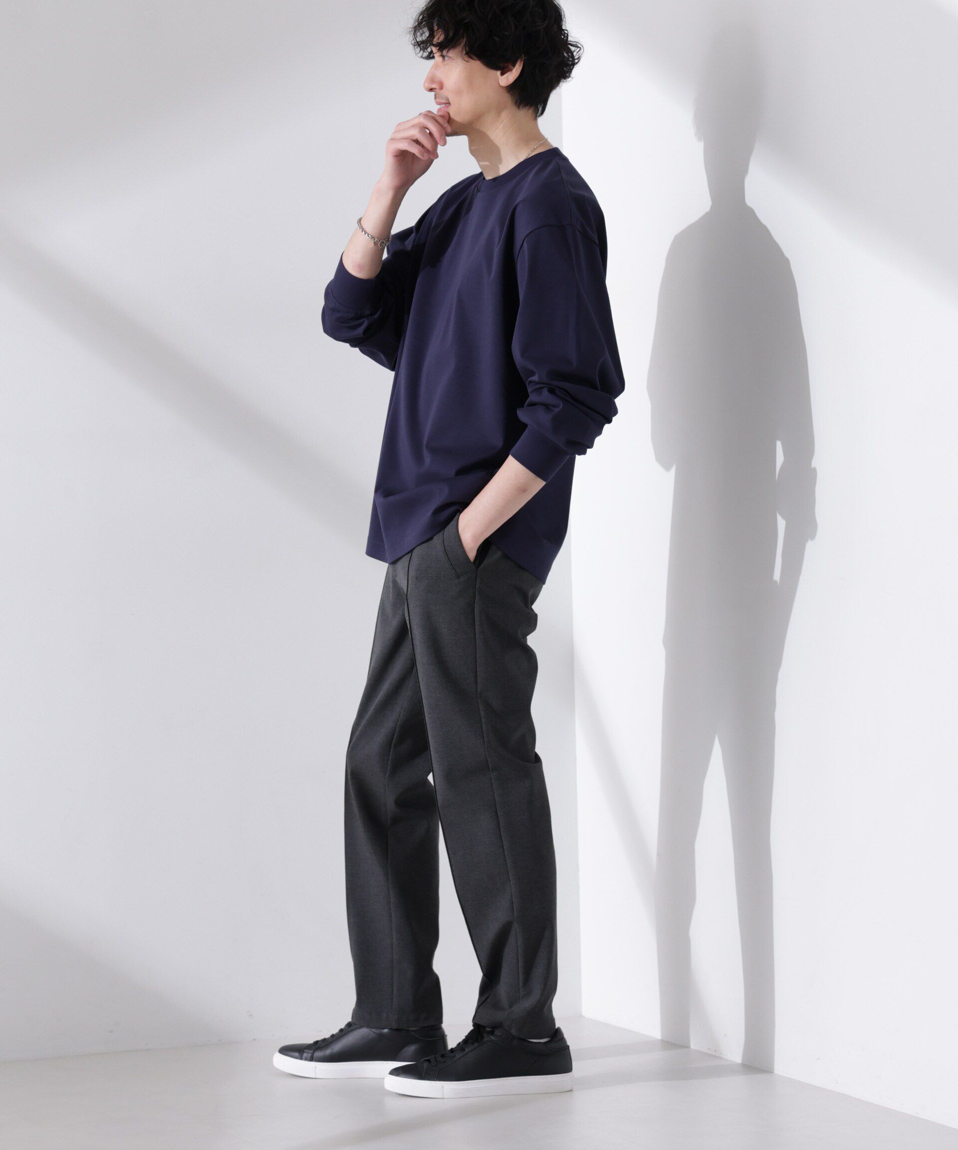 nano･universe「アンチスメル BIG クルーネックTシャツ 長袖」|Tシャツ・カットソー|