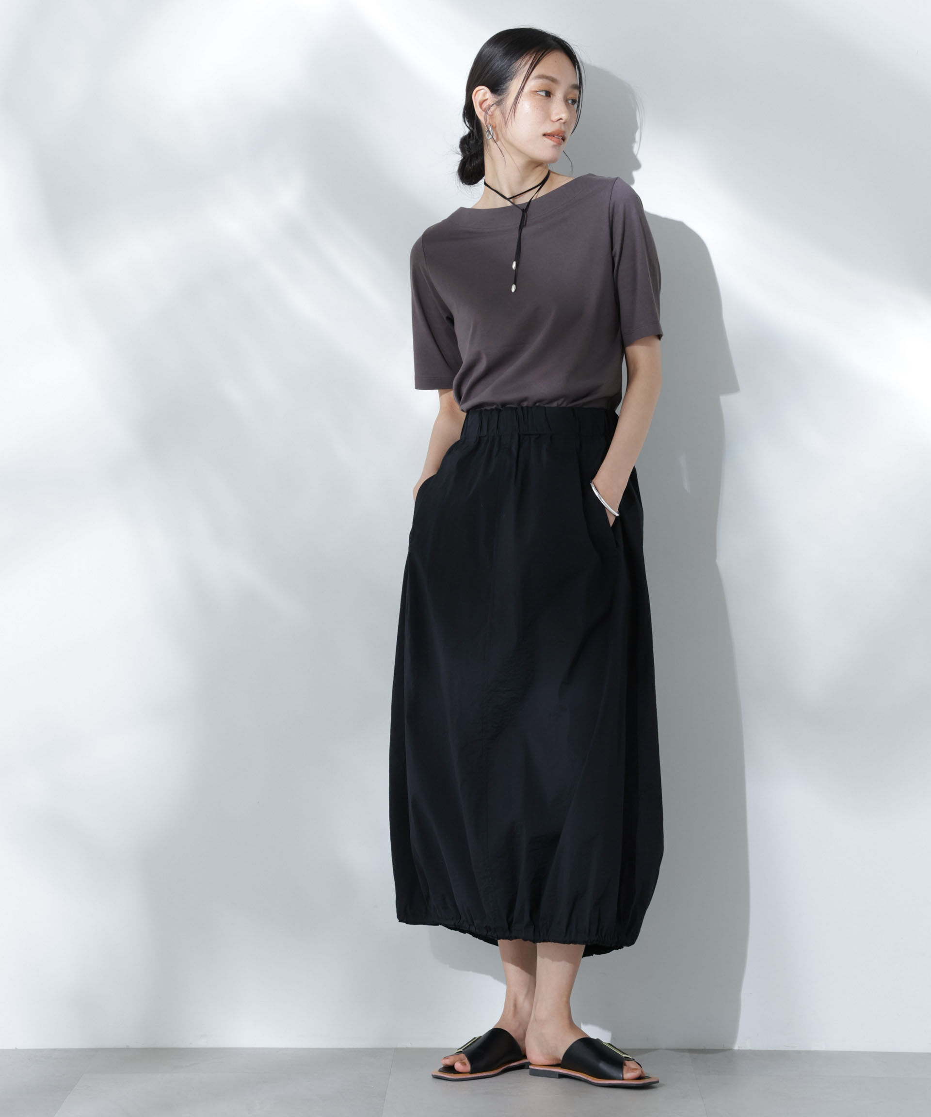 nano･universe「Anti Soaked(R) 汗染み防止ボートネックTシャツ」|Tシャツ・カットソー|