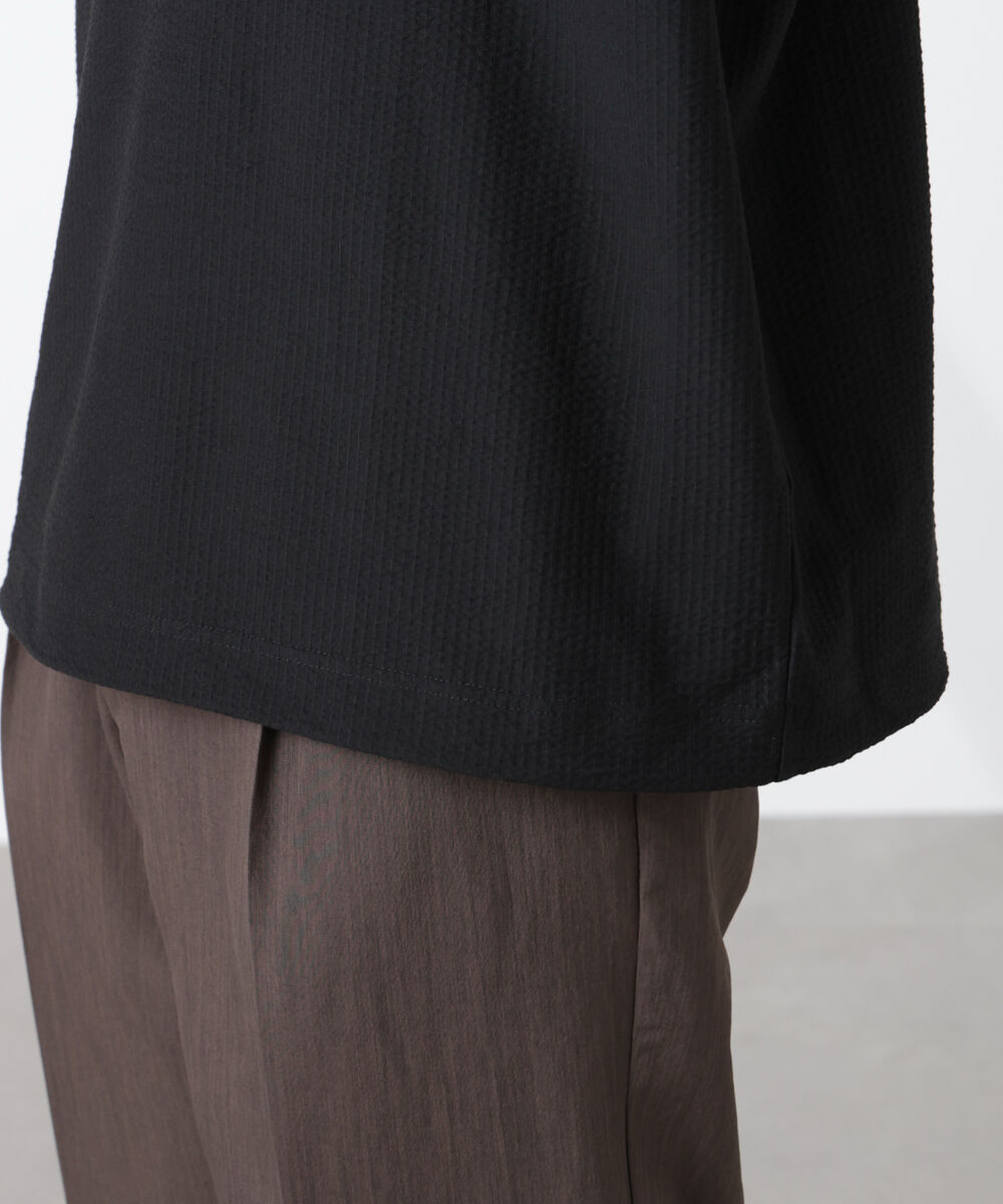 nano･universe「シルケットサッカーワイドTシャツ 半袖」|Tシャツ・カットソー|