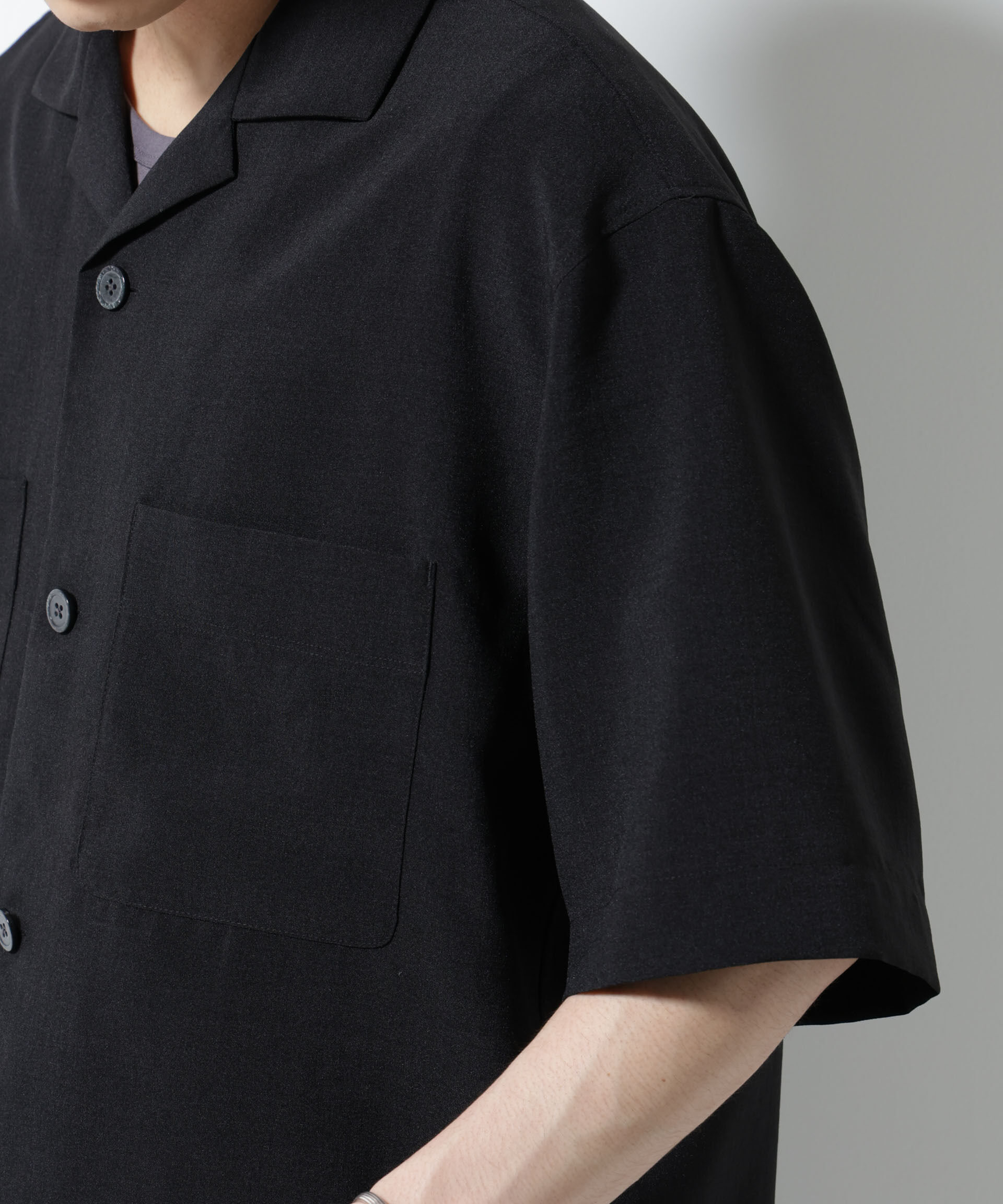 nano･universe「メランジドライオープンカラーシャツ（セットアップ可）」|シャツ・ブラウス|