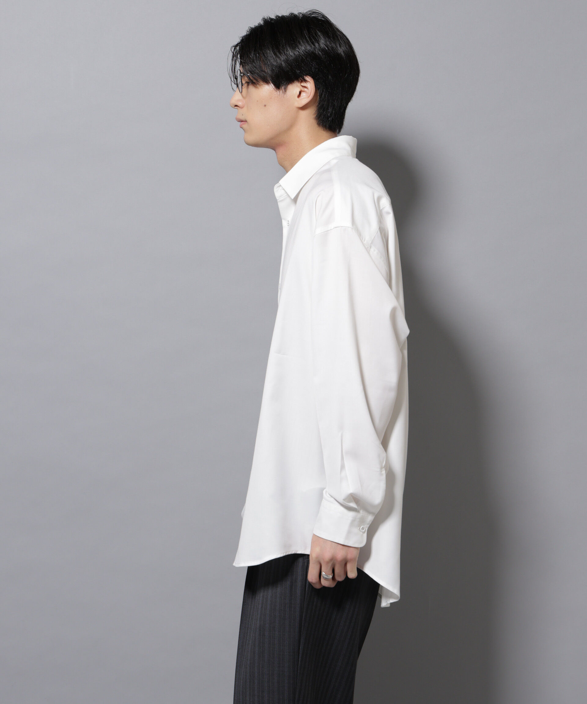 nano･universe「ビッグドレープシャツ 長袖」|シャツ・ブラウス|