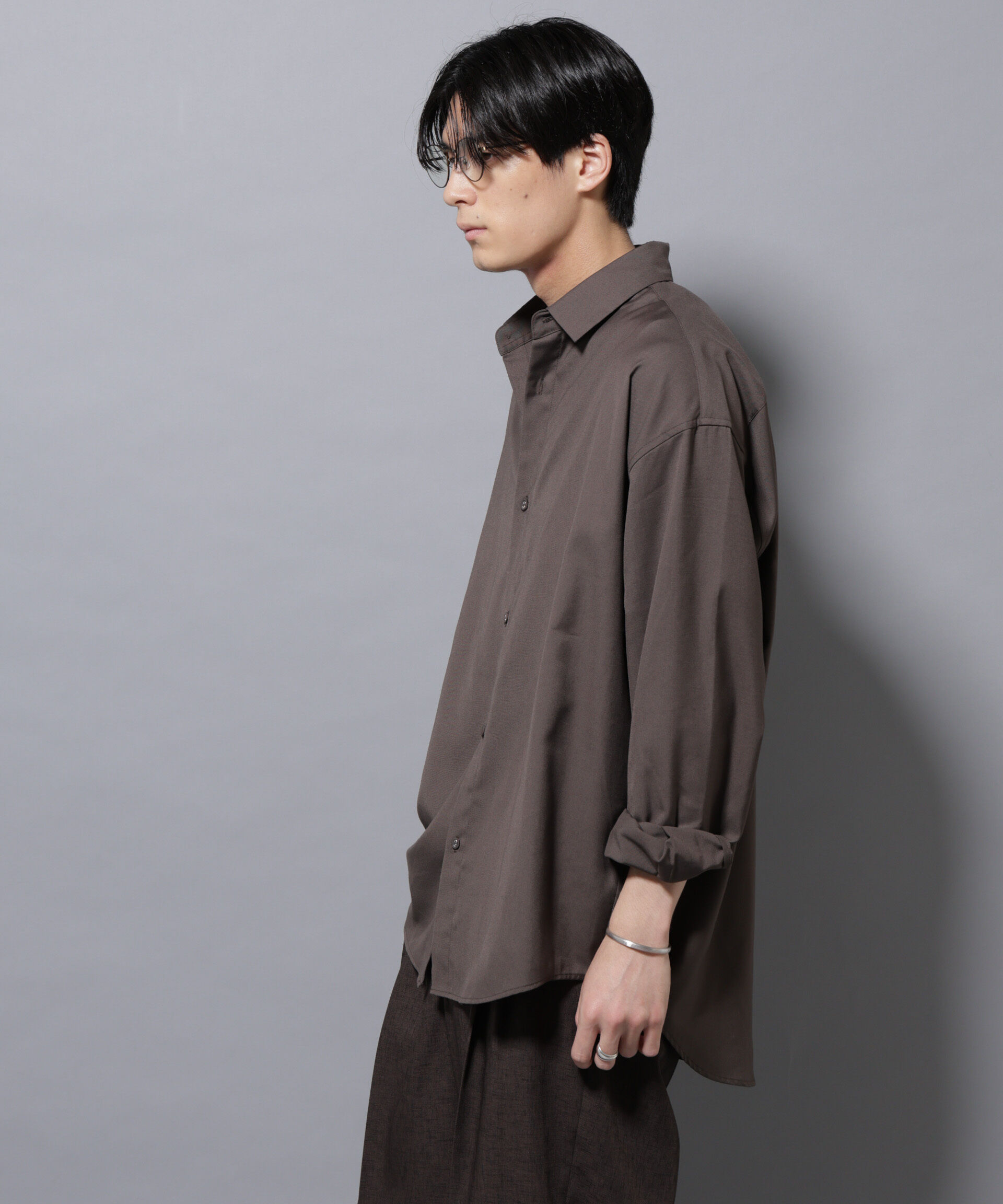 nano･universe「ビッグドレープシャツ 長袖」|シャツ・ブラウス|