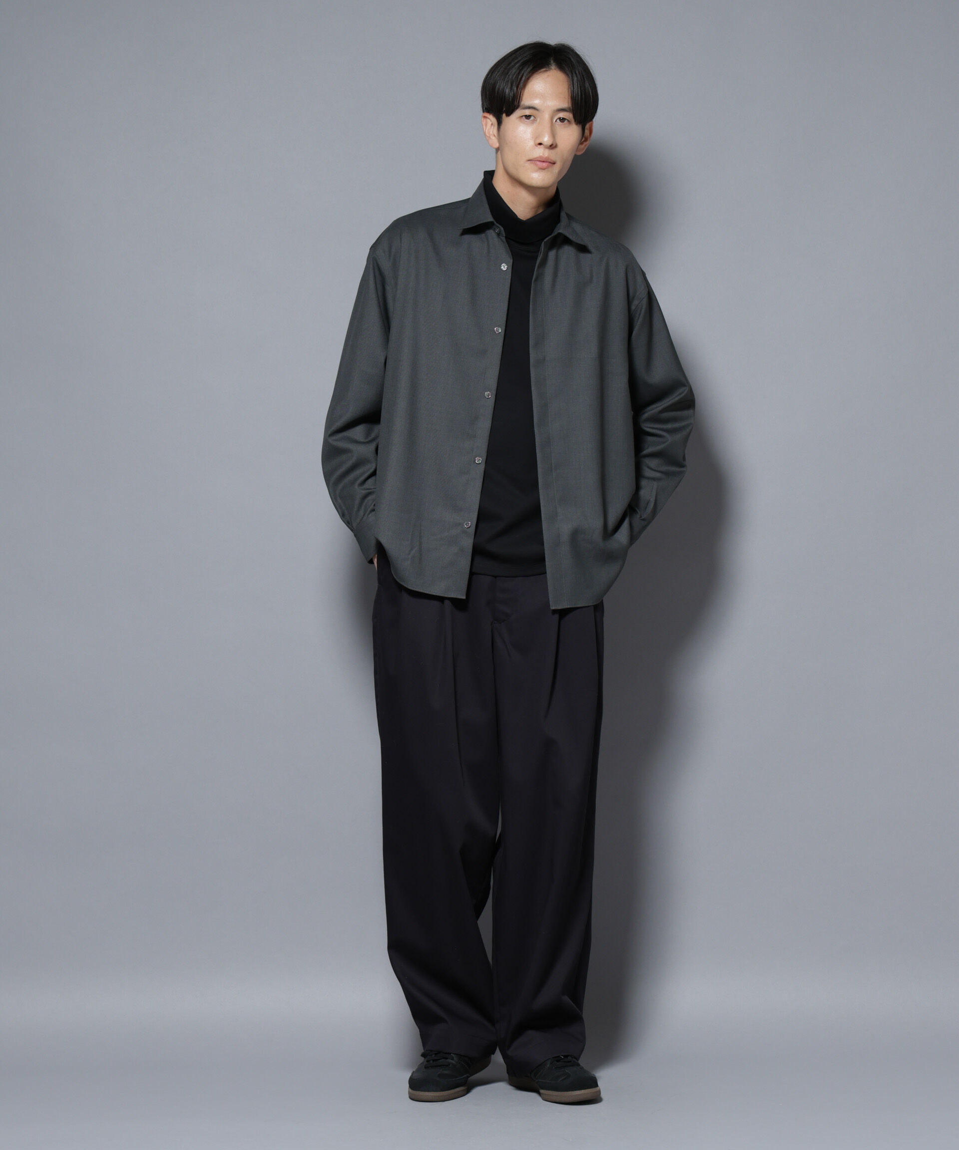 nano･universe「｢Gavante｣ ドライギャバレギュラーカラーシャツ」|シャツ・ブラウス|