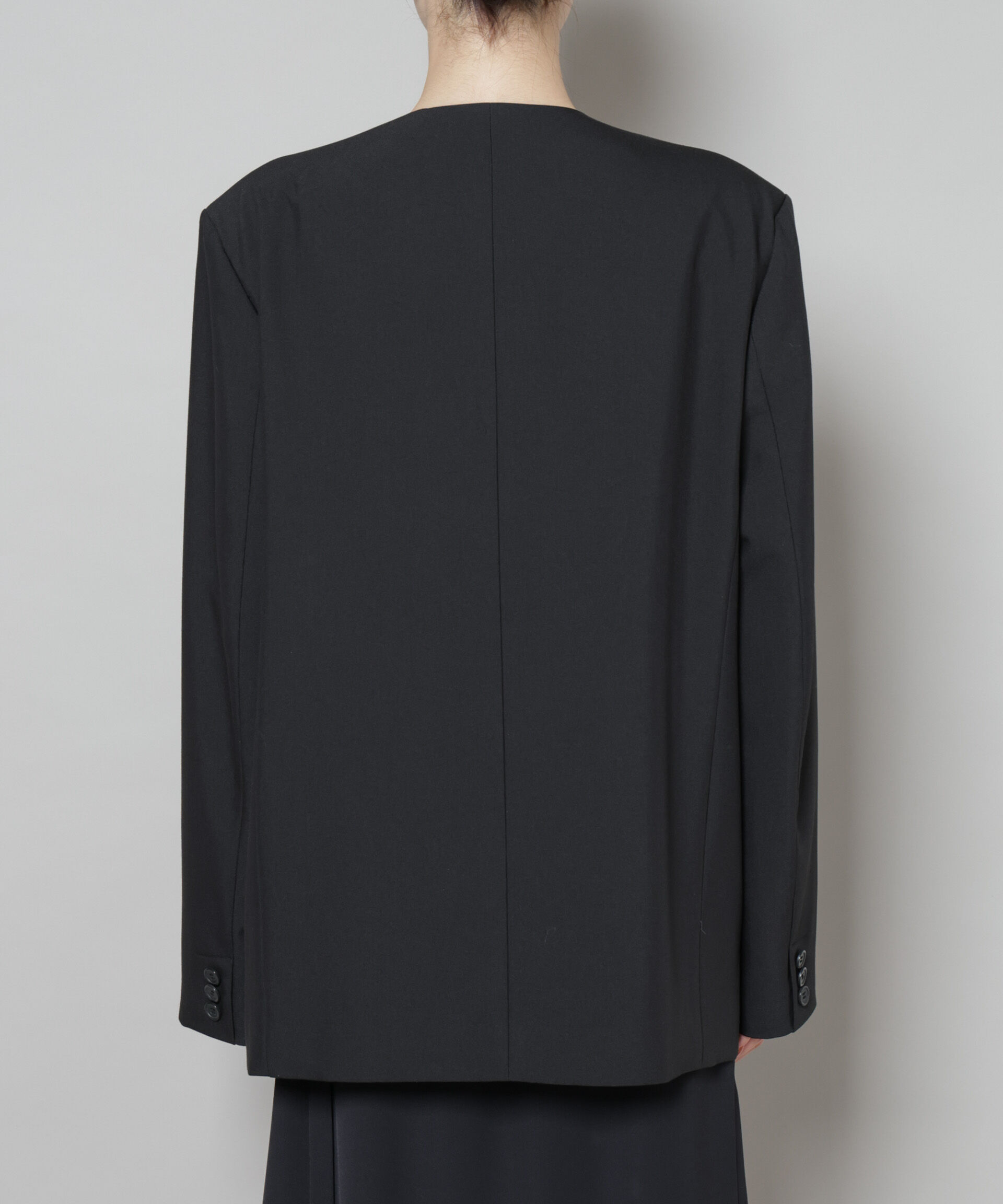 nano･universe「カラーレスワイドショルダージャケット(セットアップ可)」|テーラードジャケット|