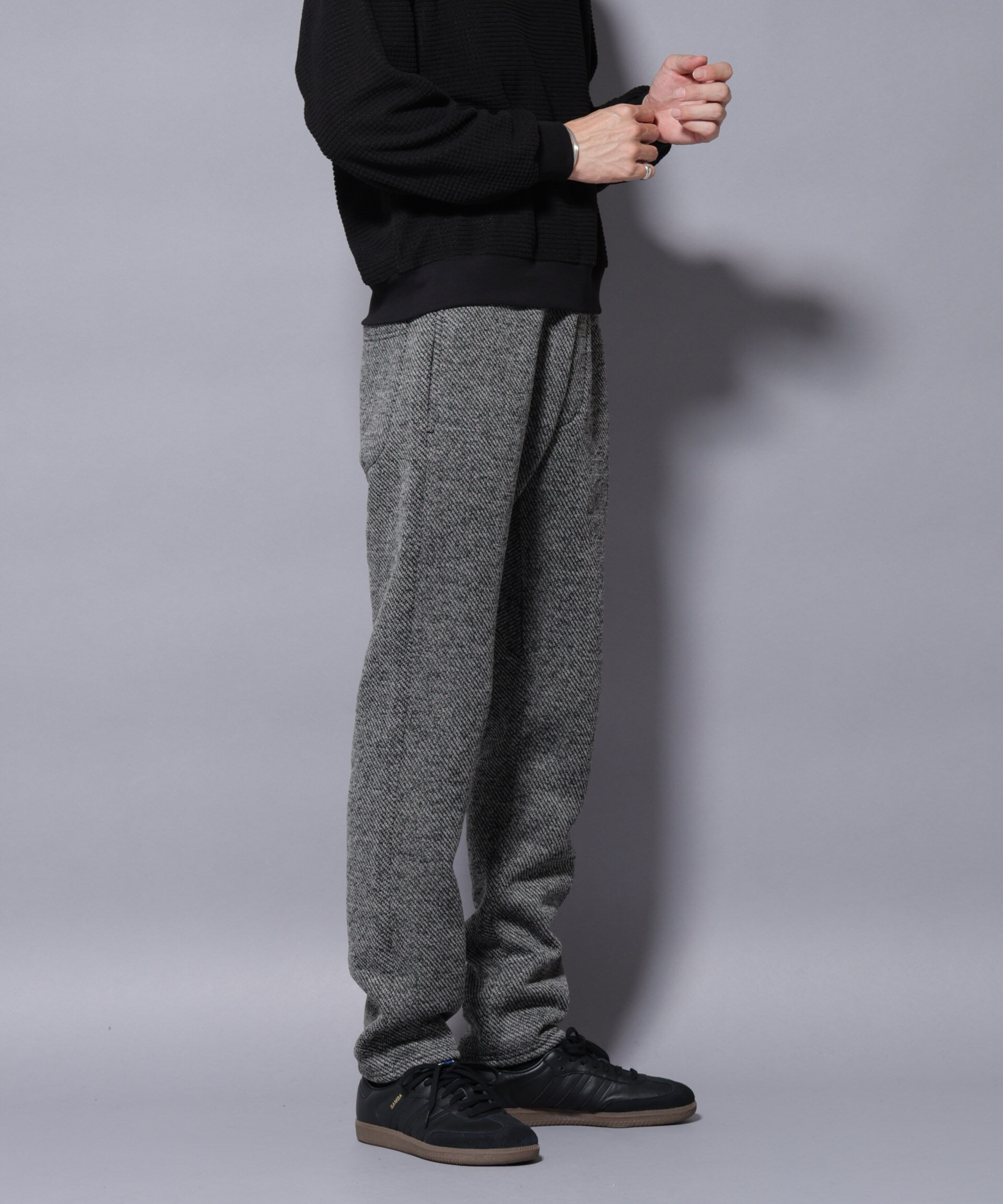 nano･universe「ニットフリースイージーパンツ(セットアップ可)」|チノ|