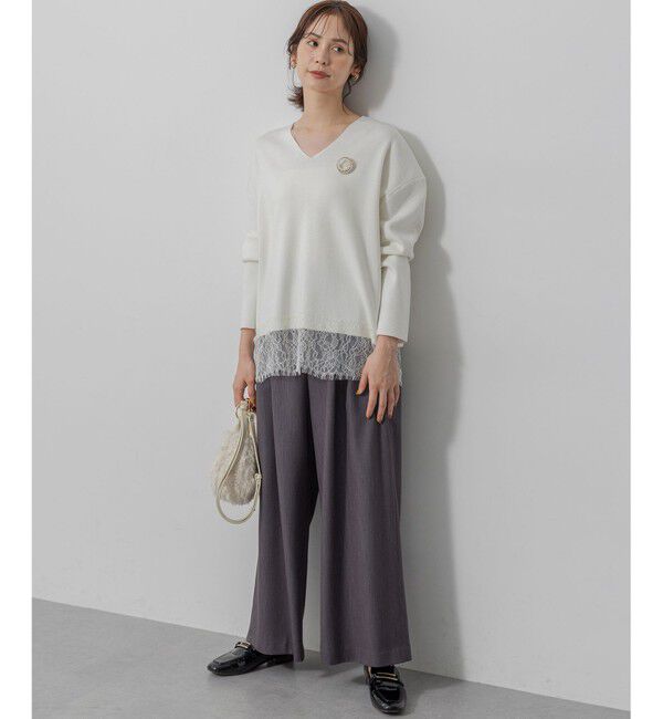 組曲「レースモチーフニットプルオーバー」|ニット・セーター|