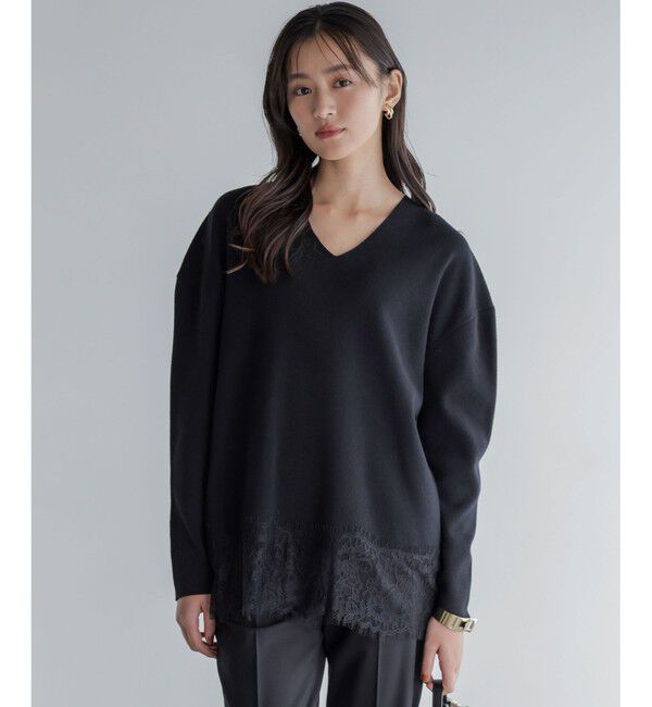 組曲「レースモチーフニットプルオーバー」|ニット・セーター|