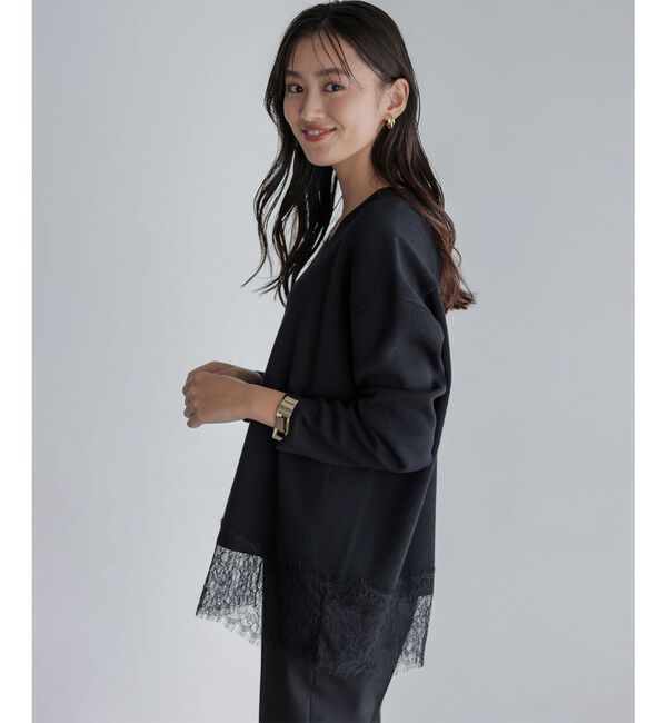 組曲「レースモチーフニットプルオーバー」|ニット・セーター|