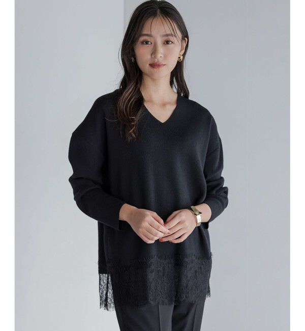 組曲「レースモチーフニットプルオーバー」|ニット・セーター|
