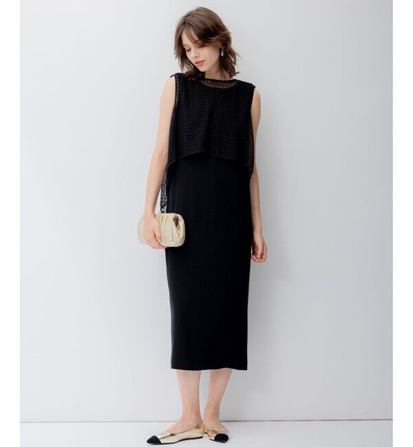 23区「【APPLAUDIR】クリスタルフラワーコンビ ドレス」|ドレス|