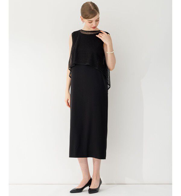 23区「【APPLAUDIR】クリスタルフラワーコンビ ドレス」|ドレス|