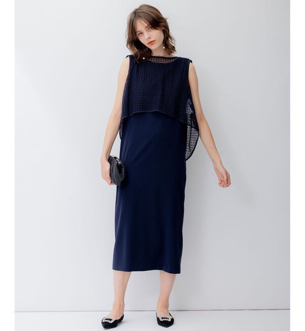 23区「【APPLAUDIR】クリスタルフラワーコンビ ドレス」|ドレス|