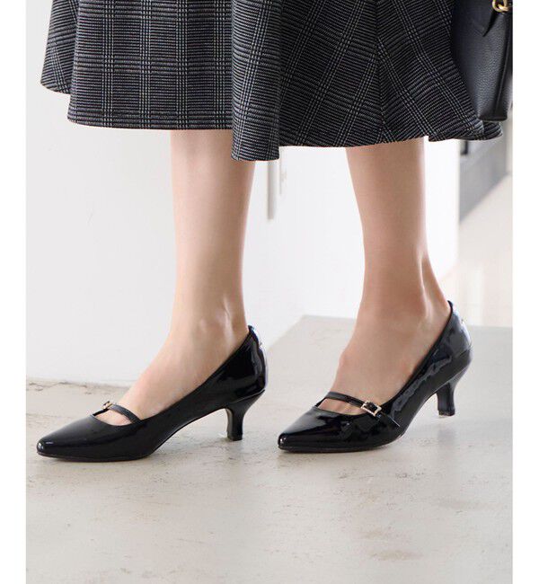 ANY SIS「【23.0~24.0cm】ミニストーンバックル パンプス」|パンプス|ﾌﾞﾗｯｸｴ