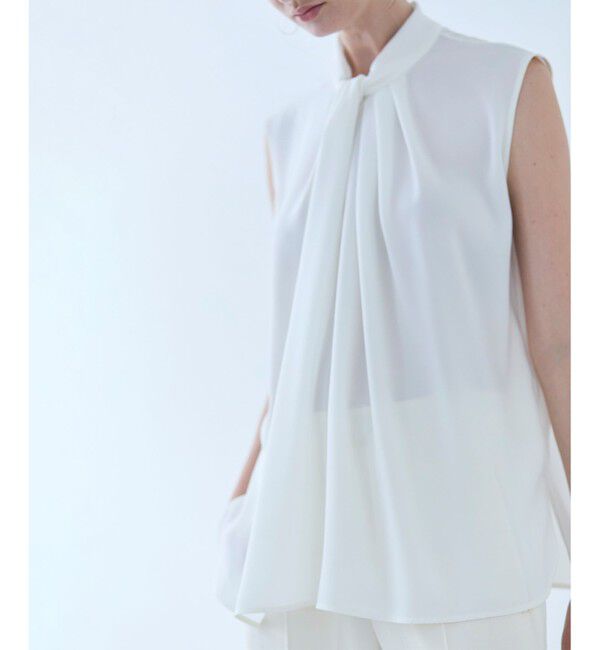 BEIGE,「ANITA / ノースリーブタックブラウス」|シャツ・ブラウス|