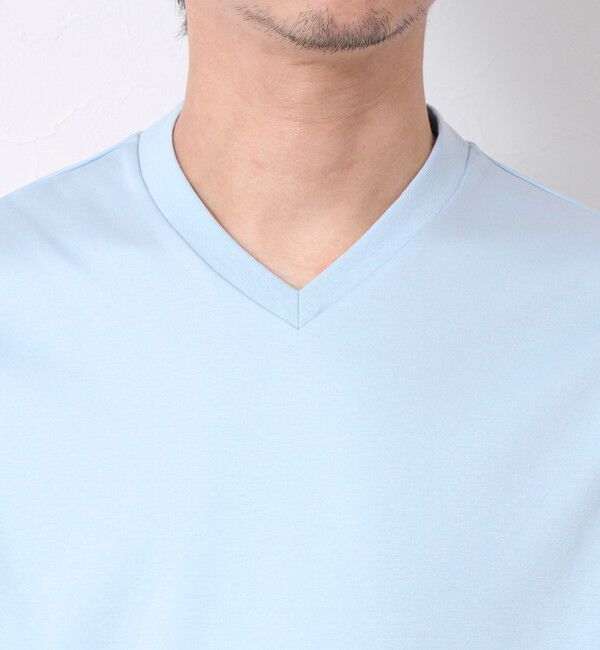 NOLLEY'S goodman「《ビジカジ対応》シルケットスムース Vネック ドレスTシャツ 25SS」|Tシャツ・カットソー|