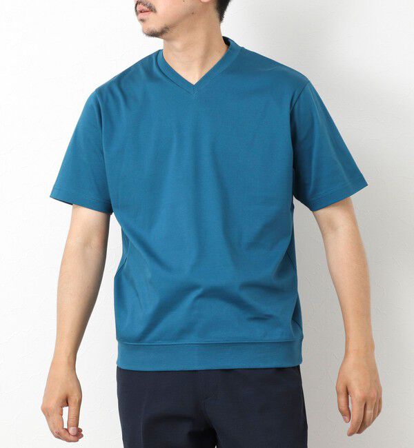 NOLLEY'S goodman「《ビジカジ対応》シルケットスムース Vネック ドレスTシャツ 25SS」|Tシャツ・カットソー|