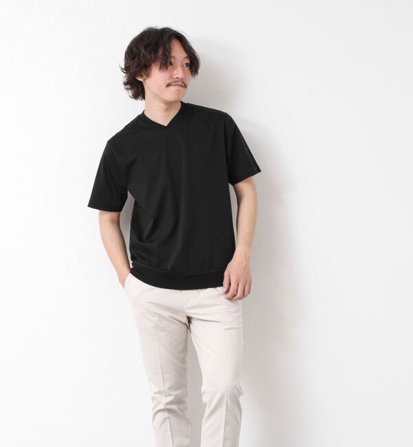 NOLLEY'S goodman「《ビジカジ対応》シルケットスムース Vネック ドレスTシャツ 25SS」|Tシャツ・カットソー|