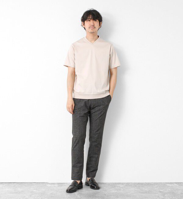 NOLLEY'S goodman「《ビジカジ対応》シルケットスムース Vネック ドレスTシャツ 25SS」|Tシャツ・カットソー|