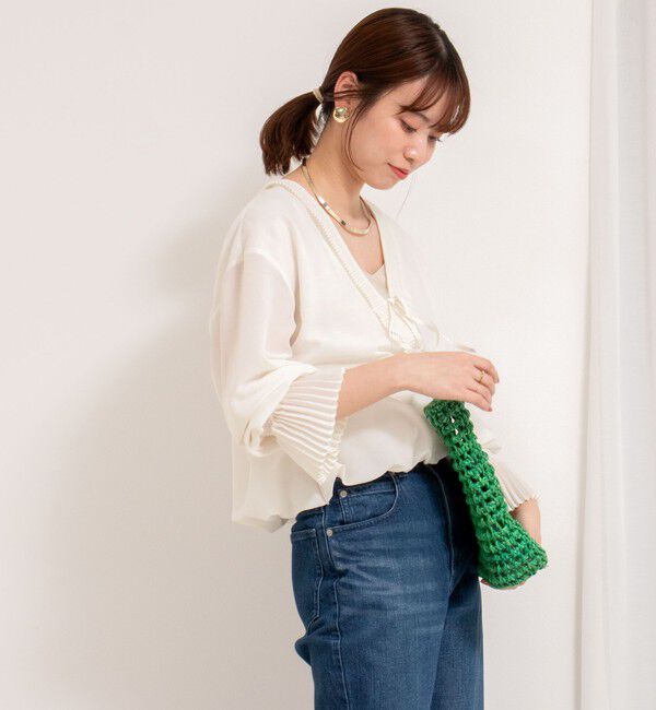 Rie Miller「プリーツカラー2WAYブラウス」|シャツ・ブラウス|