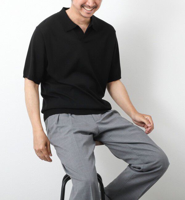 NOLLEY'S goodman「《PIMA COTTON》成型半袖 NSN スキッパーニットポロシャツ 25SS」|ポロシャツ|