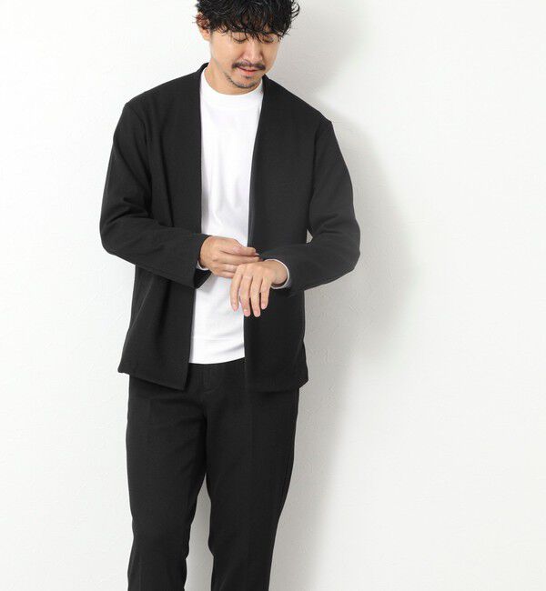 NOLLEY'S goodman「《ビジカジ/セットアップ対応》【尾州】先染めウォッシャブルノーカラーカーディガンジャケット 25AW」|ノーカラージャケット|