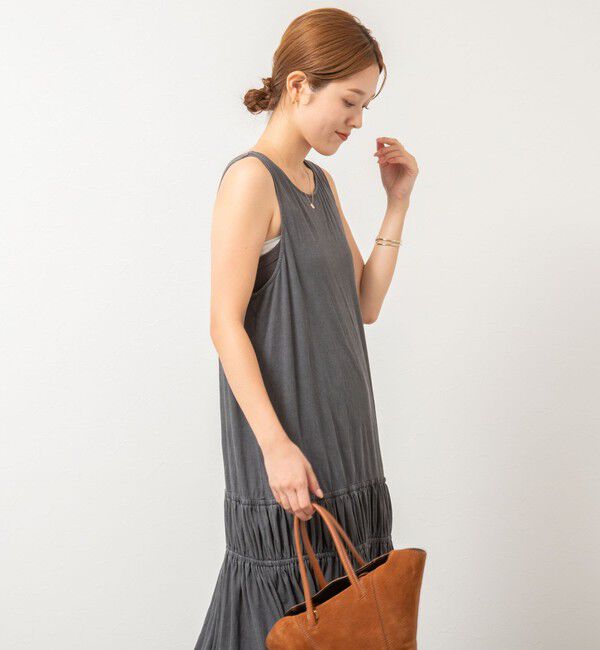 Rie Miller「顔料染マキシ丈ワンピース」|ワンピース|