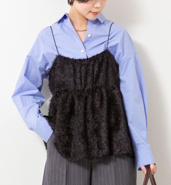 NOLLEY'S「ウォッシャブルカットジャガードビスチェ」|キャミソール|ブラック