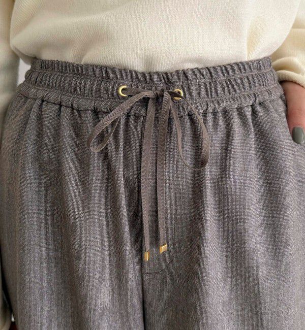 fredy emue「【4サイズ展開】ソフトシャークスキン/チェックイージーパンツ」|チノ|