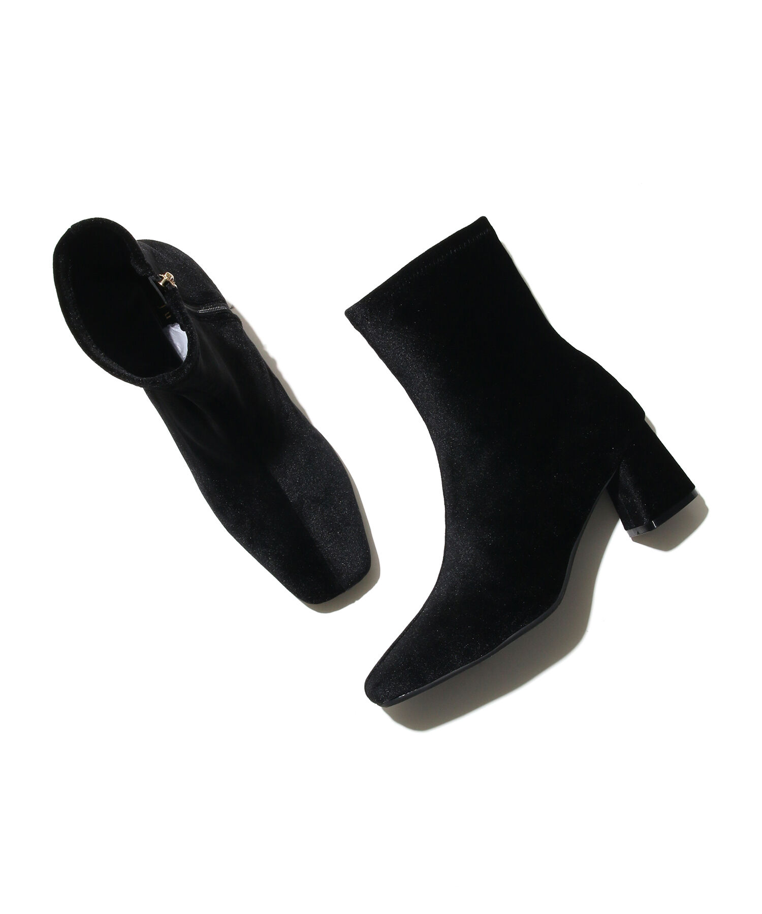 Juze「【抗菌防臭】スクエアトゥストレッチヒールブーツ」|その他|