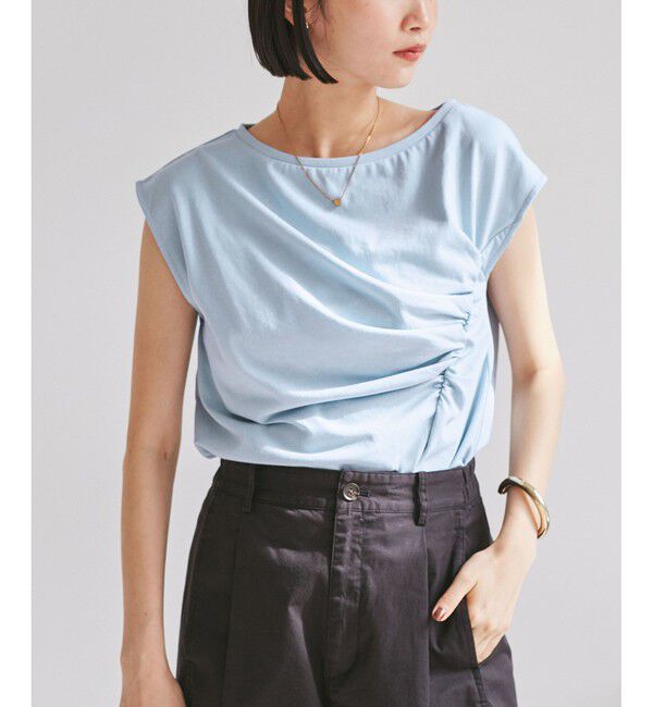 VIS「アシメギャザートップス」|Tシャツ・カットソー|