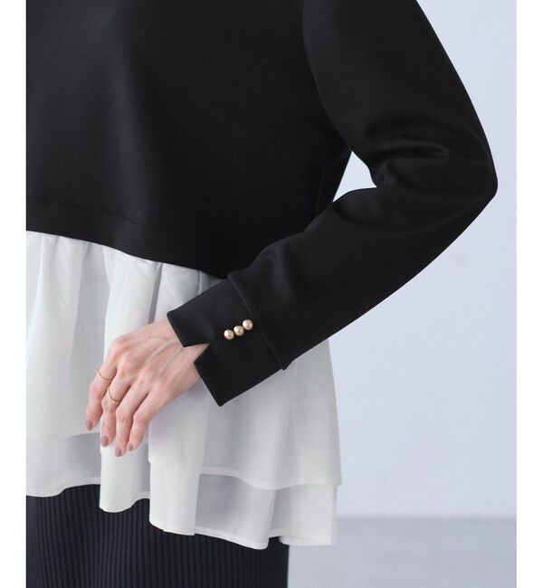 Rope&rsquo;Picnic「布帛ドッキングペプラムギャザープルオーバー」|Tシャツ・カットソー|