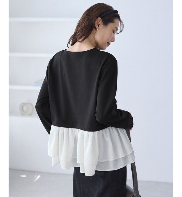 Rope&rsquo;Picnic「布帛ドッキングペプラムギャザープルオーバー」|Tシャツ・カットソー|