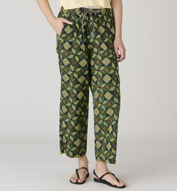 LE GLAZIK「LE GLAZIK | バティック イージーパンツ WOMEN」|チノ|GREEN系2