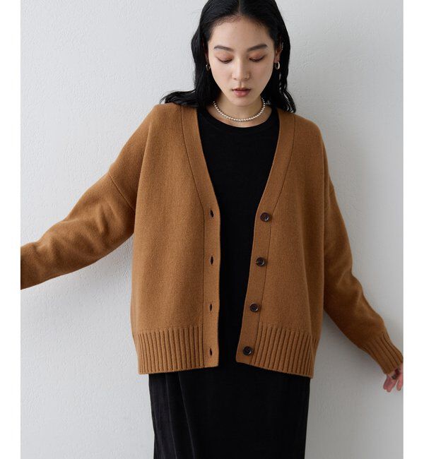 Drawing Numbers「【Drawing Numbers】接結ルーズVネックカーディガン」|ニット・セーター|