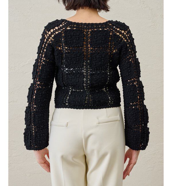  「ハンドクロシェカーデ」|ニット・セーター|