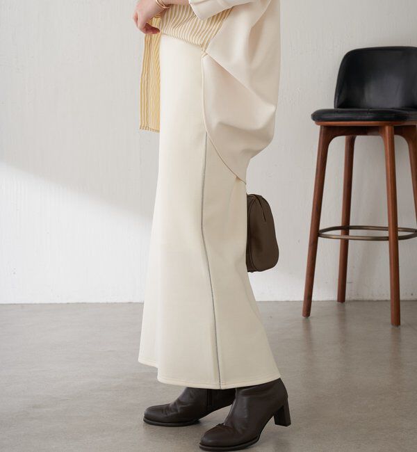  「【伸縮性◎】サイドラメダンボールタイトスカート/セレモニー」|スカート|